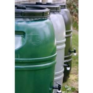  60 Gallon Painted Rain Barrel   Forest Green Patio, Lawn 