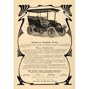  1903 Ad 1904 Winton Woman Exquiste Car Motor Carriage 