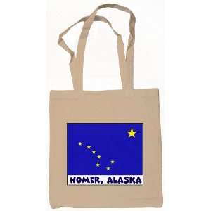 Homer Alaska Souvenir Tote Bag Natural