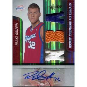  Blake Griffin Autographed Jersey   2009 2010 Absolute Card 