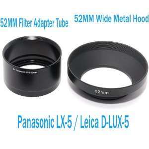  EzFoto 52mm Metal Lens Adapter Tube + Lens Hood for 