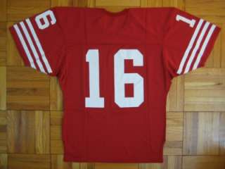 80s Authentic Sand Knit SF 49ers Joe Montana jersey 44  