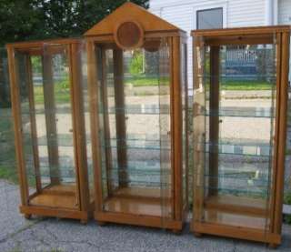 SUPER CUSTOM 3 SECTION MAPLE CHINA / DISPLAY CABINET  