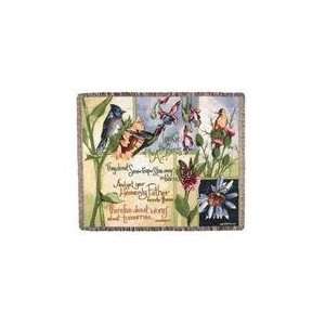  Exquisite Birds of the Air Religious Verse Tapestry Throw 