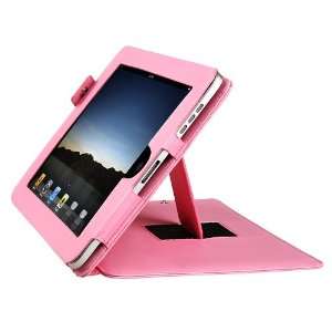  For Apple® iPad® Leather Case w/ Stand , Pink 