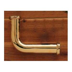 Low Down Toilet Flush Elbow   Lacquered Brass