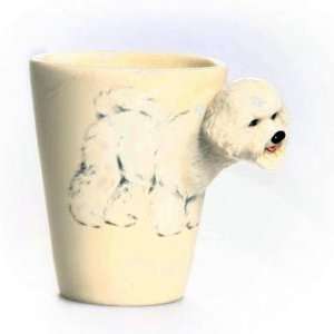  Bichon Frise Sculpted Ceramic Dog Coffee Mug