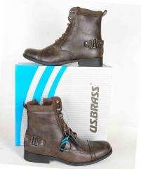 Mens Military Combat Style Boots in Black or Brown Size 6, 7, 8, 9, 10 