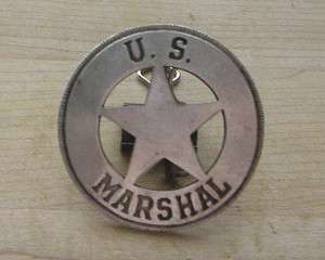 MARSHALL BADGE B W   20 SHERIFF WESTERN POLICE  