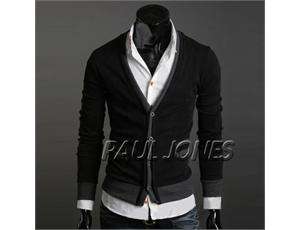 PJ Mens Casual Stylish Cardigan Button V neck Coats  