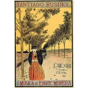 SANTIAGO RUSINOL MUSIC SPAIN VINTAGE POSTER Everything 