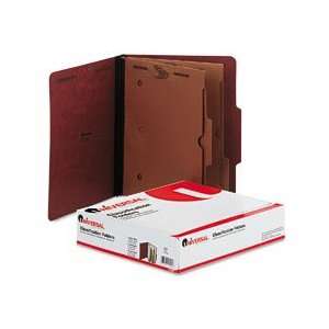   Folder with 2 Dividers, Letter, Six Section, Red, 10/Box Electronics