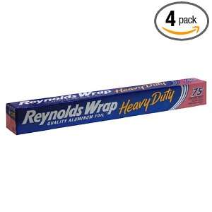 Reynolds Aluminum Foil, Heavy Duty, 75 Square Foot Roll (Pack of 4)