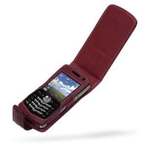    PDair Red Leather Case for BlackBerry 8100 Pearl Electronics