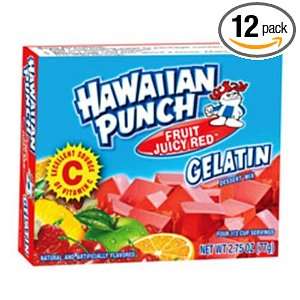 Hawaiian Punch Fruit Juicy Red Gelatin, 2.75 Ounce (Pack of 12 