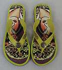   Hardy Yellow and Purple Flip Flops size 9 / 10 LikeNew Worn Once Only
