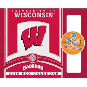  Wisconsin Badgers 2010 Box Calendar with Sound Sports 