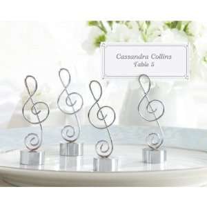 Love Songs Silver Finish Music Note Place Card/Photo Holder (Set of 32 