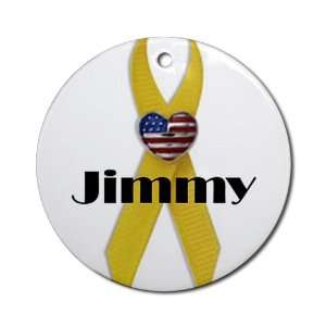  Military Backer Jimmy (Yellow Ribbon) Ornament (Round 