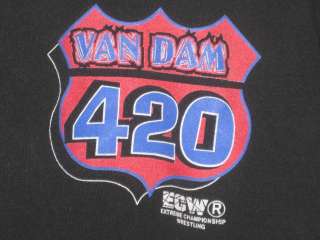 WWF WWE ECW TNA Wrestling Mr. PPV RVD 420 Rob Van Dam Mens Shirt XL 