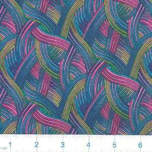  45 Wide Colors in Motion Swirls Multi Fabric By The Yard 