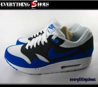 Nike Air Max 1 White Blue Anthracite Black Running Shoes 308866109 