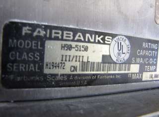 USED FAIRBANKS DIGITAL WEIGHT INDICATOR MODEL H90 5150  