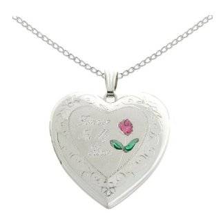 Forever In My Heart Sterling Silver Heart Shaped Pendant Necklace 
