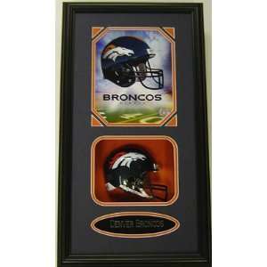 Denver Broncos Helmet Logo Shadow Box 