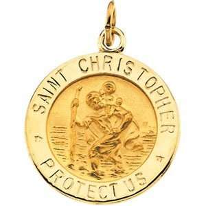   Christopher 14kt Gold Round Medal Gold and Diamond Source Jewelry