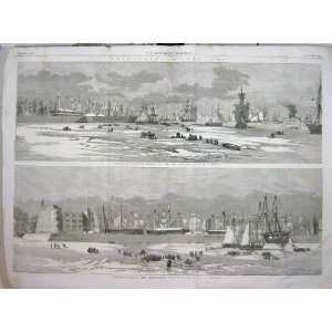   1857 CRONSTADT MERCHANT SHIPS ICE MAN OF WAR LANDELLS