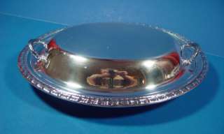 Vintage Silverplate Serving Bowl w/Lid Rogers Bros 1712  