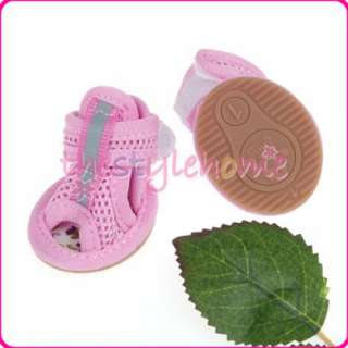 Cute Pink Mesh Dog Sandal Pet Shoes BOOTIES Boots 1#  