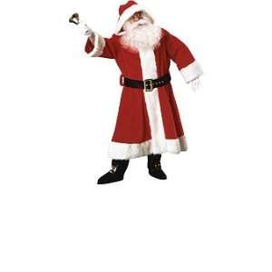  Plush Old Time Santa Suit With Hood Std Size + Bonus 