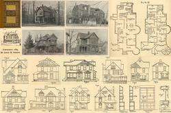 Floor Plans CD Victorian Era Plan Home Houses 1889  