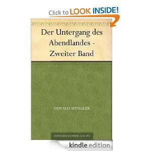 Der Untergang des Abendlandes   Zweiter Band (German Edition) Oswald 