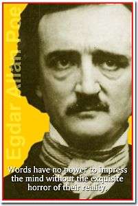   Poe   Words have no power American AUTHOR New Classroom POSTER