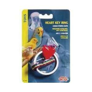    Living World Bird Cage Toy Heart Key Ring