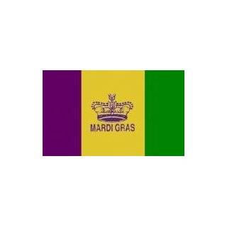 com New Orleans Mardis Gras Flag   3 foot by 5 foot Polyester (NEW 