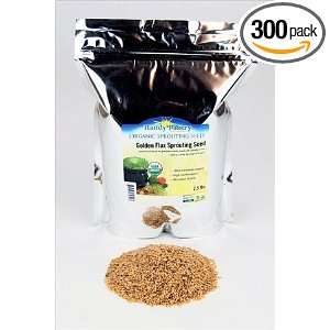 Organic Golden Flax Seeds   2.5 Lbs Resealable Bag   Yellow / Gold 