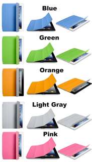 New iPad 3 Original Magnetic Smart Cover Leather Case Stand Wake/Sleep 