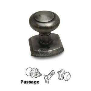 Rustic revival bronze   passage concentric knob with convex square pla