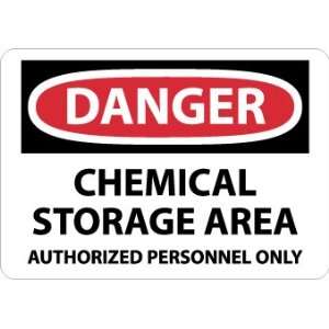  SIGNS CHEMICAL STORAGE AREA AUTHORIZED PERSONN