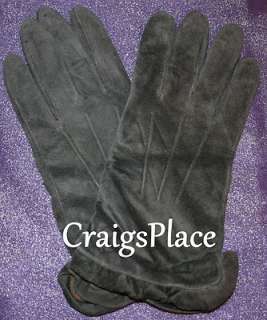 Lizden Washable Suede Gloves with Ruffle Trim A94335  