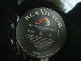 60s Rock ELVIS PRESLEY Elvis Golden Records Vol 3 LSP 2765 STEREO  1S 