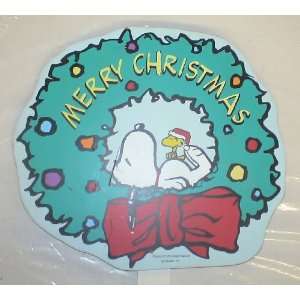  Peanuts Snoopy and Woodstock 3 Christmas Sign on Stake 