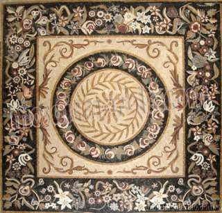 84.3x84.3Lovely Carpet/Rug Mosaic Marble Floor Inlay  