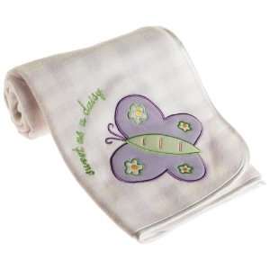  Lambs & Ivy Sweet as a Daisy Fleece Blanket with applique 