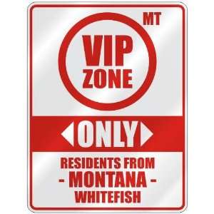   ZONE  ONLY RESIDENTS FROM WHITEFISH  PARKING SIGN USA CITY MONTANA