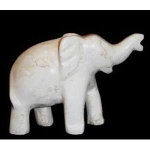  Hand Carved Marble Elephant Figurine, Elephant Collectible 